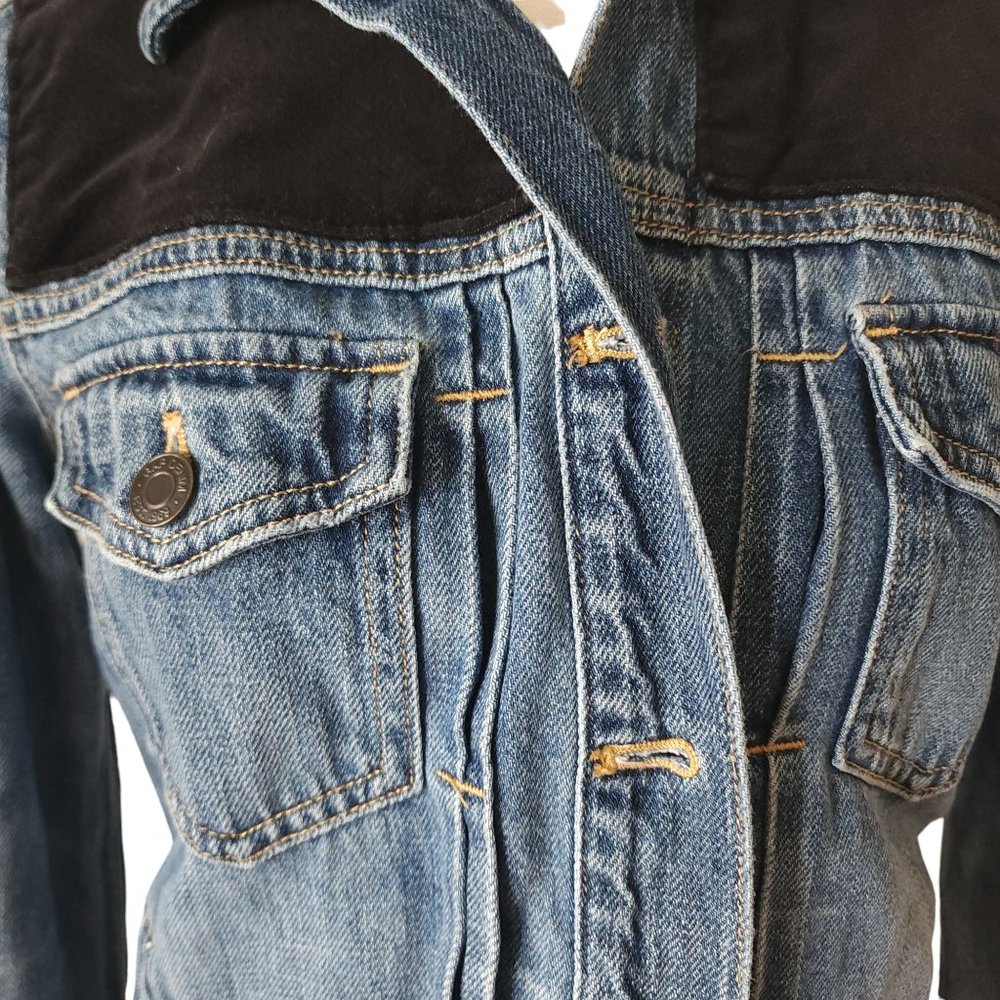 GAP Icon Denim jacket with black velvet patches - Picture 2 of 9